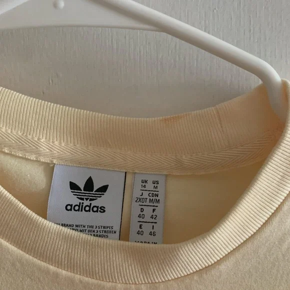 Adidas Unisex Yellow Short Sleeve Shirt - Picture 3 of 5